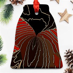 Red Gold Black Voracious Plant Leaf Ornament (bell)