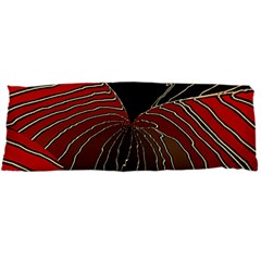 Red Gold Black Voracious Plant Leaf Body Pillow Case Dakimakura (two Sides) by Pakjumat