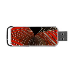 Red Gold Black Voracious Plant Leaf Portable Usb Flash (two Sides) by Pakjumat