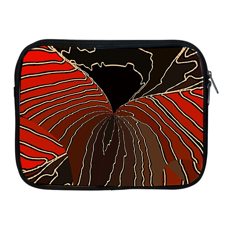 Red Gold Black Voracious Plant Leaf Apple iPad 2/3/4 Zipper Cases