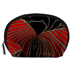 Red Gold Black Voracious Plant Leaf Accessory Pouch (large) by Pakjumat