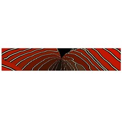 Red Gold Black Voracious Plant Leaf Large Premium Plush Fleece Scarf  by Pakjumat