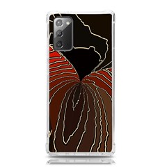 Red Gold Black Voracious Plant Leaf Samsung Galaxy Note 20 Tpu Uv Case by Pakjumat