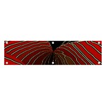 Red Gold Black Voracious Plant Leaf Banner and Sign 4  x 1  Front