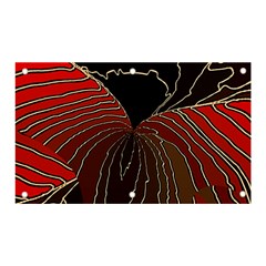 Red Gold Black Voracious Plant Leaf Banner And Sign 5  X 3 