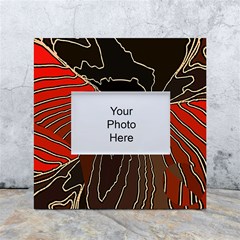 Red Gold Black Voracious Plant Leaf White Box Photo Frame 4  X 6  by Pakjumat