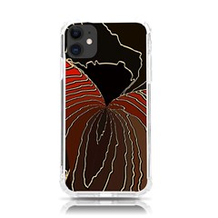 Red Gold Black Voracious Plant Leaf Iphone 11 Tpu Uv Print Case by Pakjumat