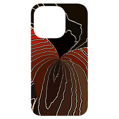 Red Gold Black Voracious Plant Leaf Iphone 14 Pro Black Uv Print Case