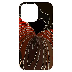 Red Gold Black Voracious Plant Leaf Iphone 14 Pro Max Black Uv Print Case by Pakjumat