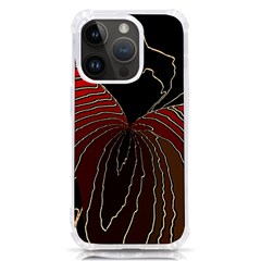 Red Gold Black Voracious Plant Leaf Iphone 14 Pro Tpu Uv Print Case by Pakjumat