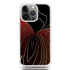 Red Gold Black Voracious Plant Leaf Iphone 13 Pro Tpu Uv Print Case by Pakjumat