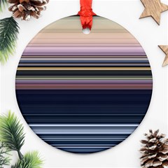 Horizontal Line Strokes Color Lines Ornament (round) by Pakjumat