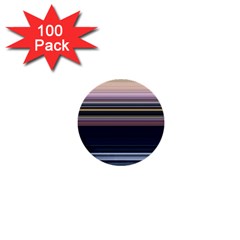 Horizontal Line Strokes Color Lines 1  Mini Buttons (100 Pack)  by Pakjumat