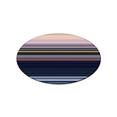 Horizontal Line Strokes Color Lines Sticker Oval (10 Pack) by Pakjumat