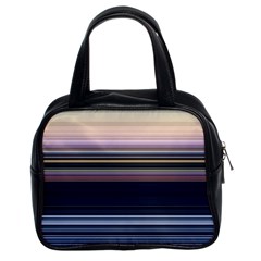 Horizontal Line Strokes Color Lines Classic Handbag (two Sides) by Pakjumat