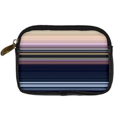 Horizontal Line Strokes Color Lines Digital Camera Leather Case by Pakjumat