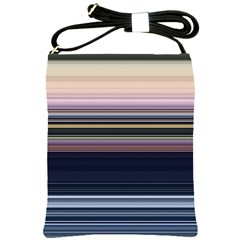 Horizontal Line Strokes Color Lines Shoulder Sling Bag by Pakjumat