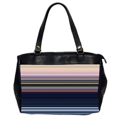 Horizontal Line Strokes Color Lines Oversize Office Handbag (2 Sides) by Pakjumat