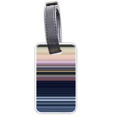 Horizontal Line Strokes Color Lines Luggage Tag (one Side) by Pakjumat