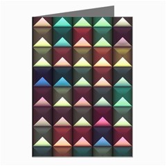 Diamond Geometric Square Design Pattern Greeting Cards (pkg Of 8) by Pakjumat