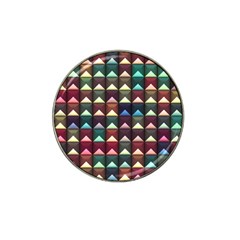 Diamond Geometric Square Design Pattern Hat Clip Ball Marker (4 Pack) by Pakjumat