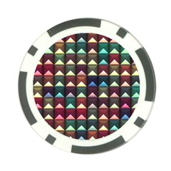 Diamond Geometric Square Design Pattern Poker Chip Card Guard by Pakjumat