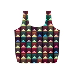 Diamond Geometric Square Design Pattern Full Print Recycle Bag (s) by Pakjumat