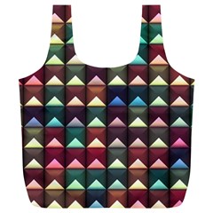 Diamond Geometric Square Design Pattern Full Print Recycle Bag (xl) by Pakjumat