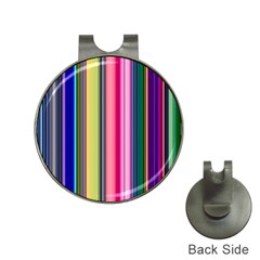 Pastel Colors Striped Pattern Hat Clips With Golf Markers by Pakjumat