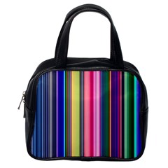 Pastel Colors Striped Pattern Classic Handbag (one Side) by Pakjumat