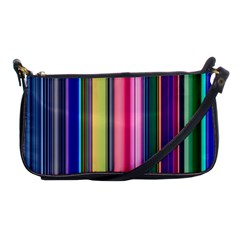 Pastel Colors Striped Pattern Shoulder Clutch Bag by Pakjumat