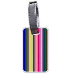 Pastel Colors Striped Pattern Luggage Tag (one Side) by Pakjumat