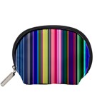 Pastel Colors Striped Pattern Accessory Pouch (Small) Front