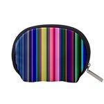 Pastel Colors Striped Pattern Accessory Pouch (Small) Back