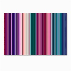 Vertical Line Color Lines Texture Postcards 5  X 7  (pkg Of 10) by Pakjumat