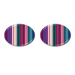 Vertical Line Color Lines Texture Cufflinks (oval) by Pakjumat