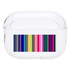 Pastel Colors Striped Pattern Hard Pc Airpods Pro Case by Pakjumat