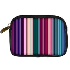 Vertical Line Color Lines Texture Digital Camera Leather Case by Pakjumat