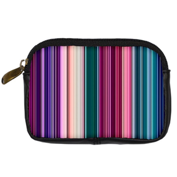 Vertical Line Color Lines Texture Digital Camera Leather Case