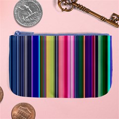 Pastel Colors Striped Pattern Large Coin Purse by Pakjumat