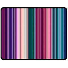 Vertical Line Color Lines Texture Two Sides Fleece Blanket (medium) by Pakjumat