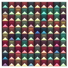 Diamond Geometric Square Design Pattern Wooden Puzzle Square by Pakjumat