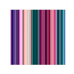 Vertical Line Color Lines Texture Square Satin Scarf (30  X 30 ) by Pakjumat