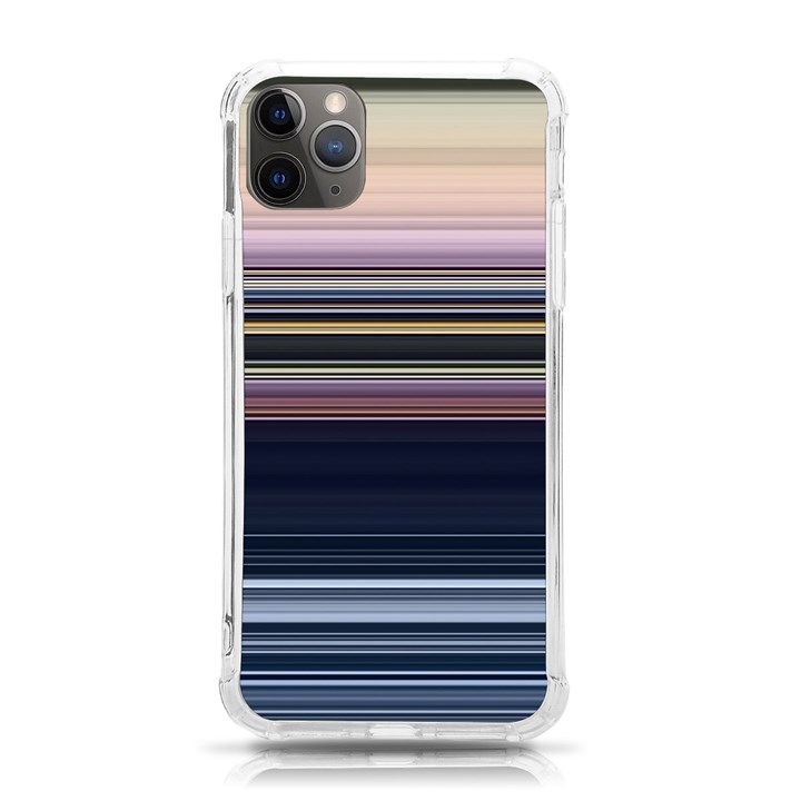 Horizontal Line Strokes Color Lines iPhone 11 Pro Max 6.5 Inch TPU UV Print Case