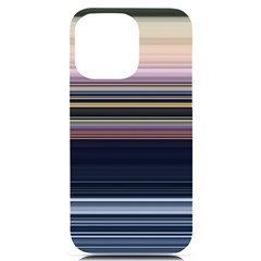 Horizontal Line Strokes Color Lines Iphone 14 Pro Max Black Uv Print Case by Pakjumat