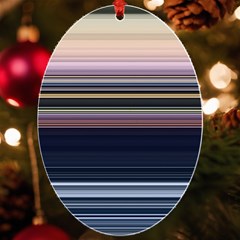 Horizontal Line Strokes Color Lines Uv Print Acrylic Ornament Oval