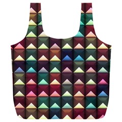 Diamond Geometric Square Design Pattern Full Print Recycle Bag (xxxl) by Pakjumat