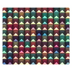 Diamond Geometric Square Design Pattern Premium Plush Fleece Blanket (small) by Pakjumat