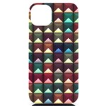 Diamond Geometric Square Design Pattern iPhone 14 Plus Black UV Print Case Front