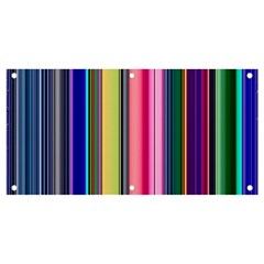 Pastel Colors Striped Pattern Banner And Sign 4  X 2  by Pakjumat